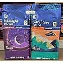 Barissimo Midnight Blend Dark Roast & Adventure Blend Medium Roast Ground Coffee 12oz 340g (Two Bags)