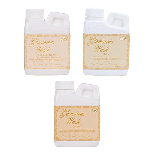 Elanze Designs Tyler Candle Glamorous Wash and Luxurious High Efficient 4 ounce Fine Liquid Laundry Detergent, 3 Scent Assortment, High Maintenance