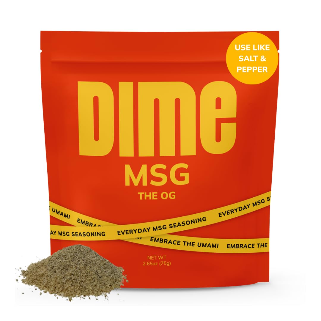 DIME MSG Garlic Pepper Umami Seasoning, All Purpose Salt Pepper Garlic Spice Blend - Savory Umami for Cooking & Grilling - Chicken, Steak, Rice