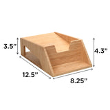 MobileVision Bamboo Laundry Detergent Holder with Drip Tray & Cup Storage for Laundry Rooms, Washing Areas, Cabinets, & Shelves