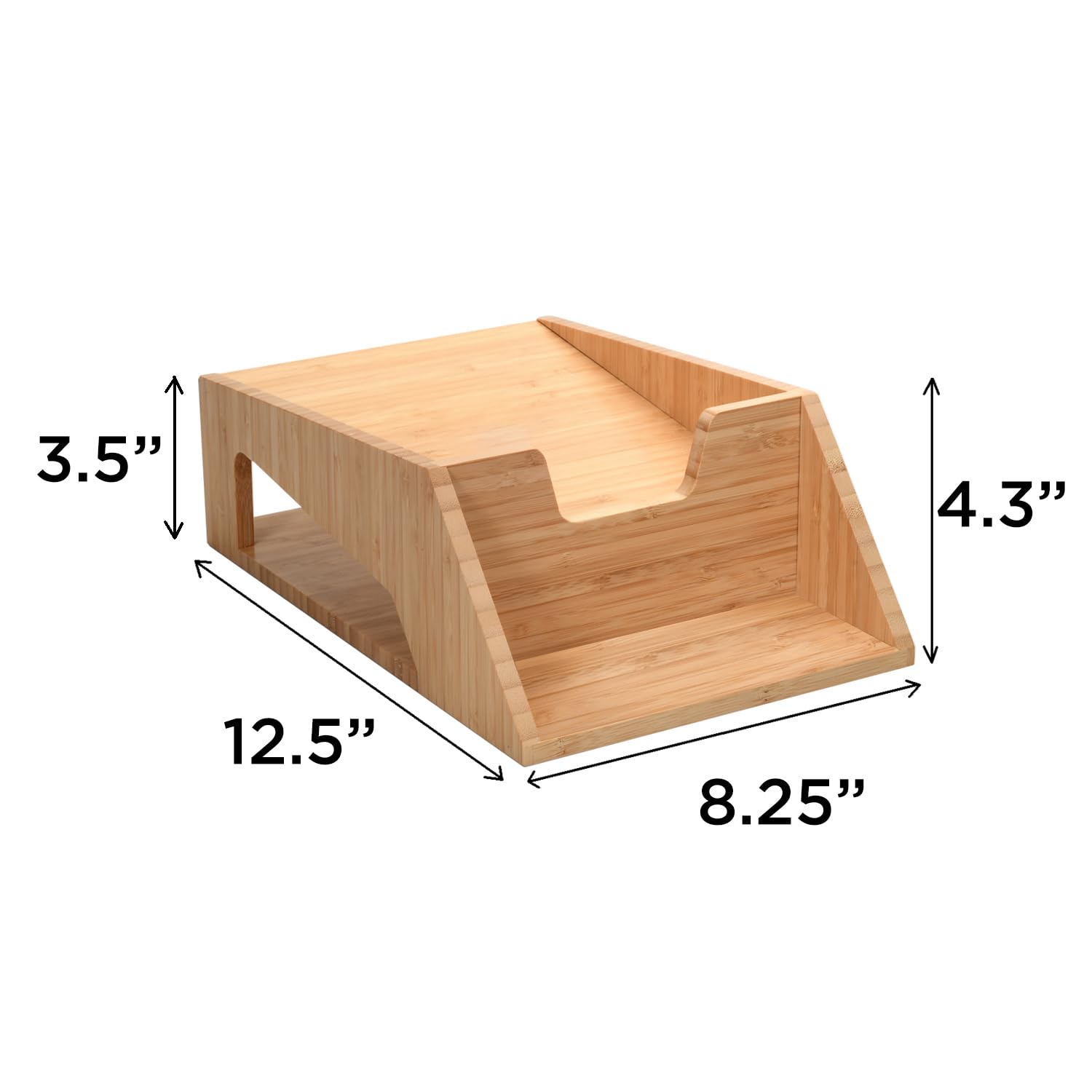 MobileVision Bamboo Laundry Detergent Holder with Drip Tray & Cup Storage for Laundry Rooms, Washing Areas, Cabinets, & Shelves