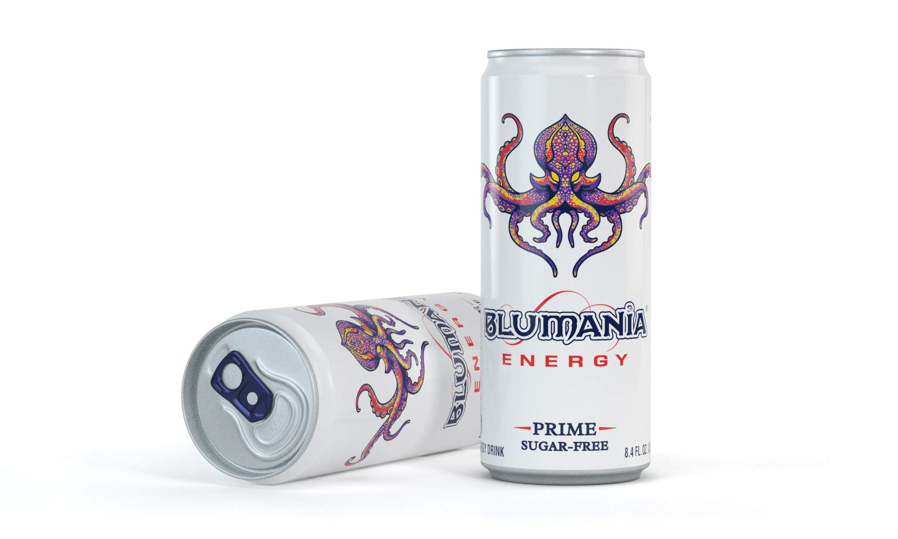 BLUMANIA ENERGY - PRIME SUGAR-FREE, 8.4 Oz (Pack of 24), No Jitters, No Preservatives