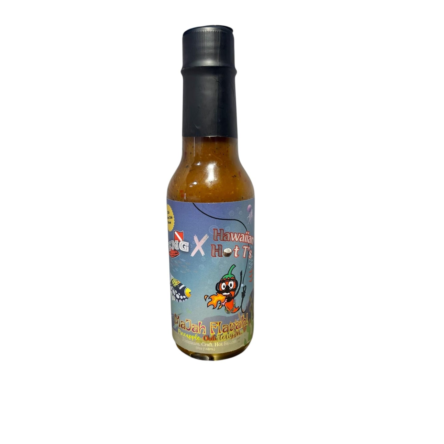 Hawaiian Hot T’s Small Batch Premium Craft Hot Sauce 2 Pack Box of Award-Winning Hot Sauces - Majah Flavah! & Maui Owie - Each Bottle is 5 fl. oz