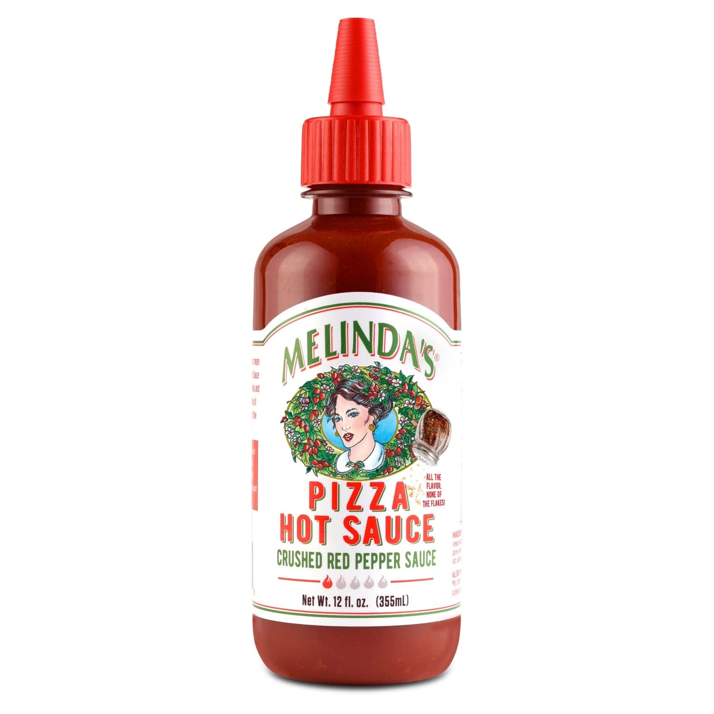 Melinda’s Pizza Hot Sauce - Crushed Red Pepper Sauce Made with Fresh Ingredients, Cayenne Peppers, Garlic, Tomatoes - Gourmet Spicy Pizza Sauce