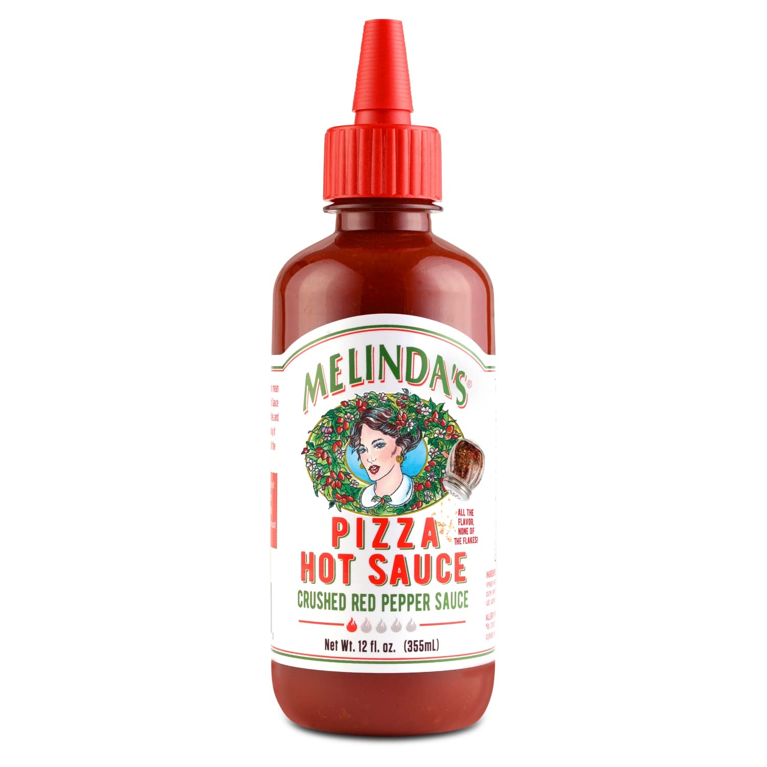 Melinda’s Pizza Hot Sauce - Crushed Red Pepper Sauce Made with Fresh Ingredients, Cayenne Peppers, Garlic, Tomatoes - Gourmet Spicy Pizza Sauce