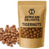 African Delights Organic Tiger Nuts Snack | Healthy Snacks | Gluten-Free, Vegan-Friendly | Fresh Tigernut Snack | Protein-Rich Superfood | 12oz