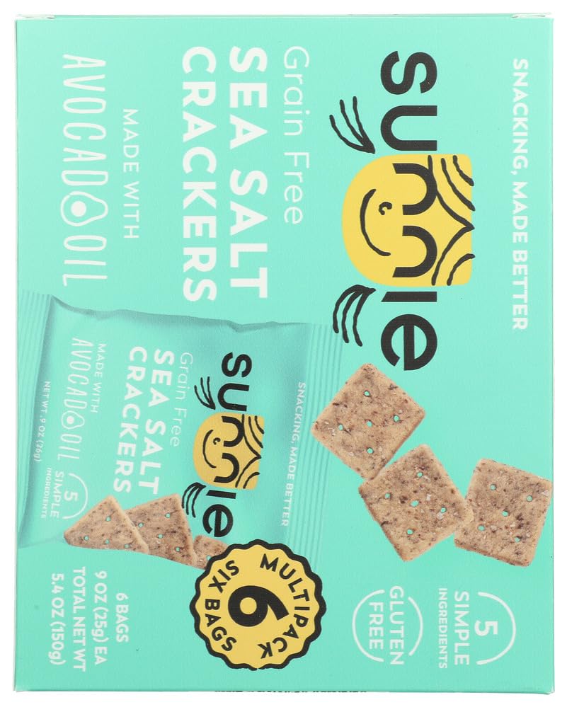 Sunnie, Crackers Sea Salt 6Ct Multipack, 0.9 Ounce