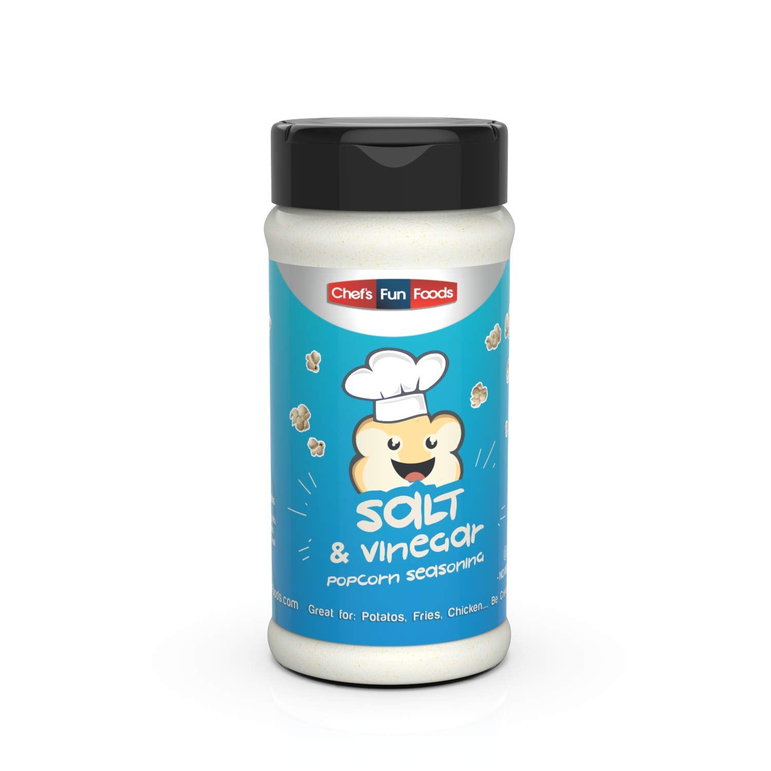 Popcorn Salt & Vinegar Flavor 12 OZ | Kosher Food for Restaurants and Home Cooks | No MSG or Fillers | Great for Popcorns, Fried Foods, BBQ, Chicken