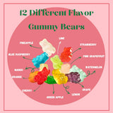 Candykrave Albanesse 12 Flavor Gummi Bears, (2 LB) naturally Flavored Chewy Gummies with Fruity Varieties Including Fuji Apple, Asian Blood Orange