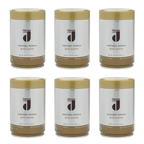 Danesi Caffe Espresso Italiano Gold Coffee Ground - 8.75 oz Tin x 6