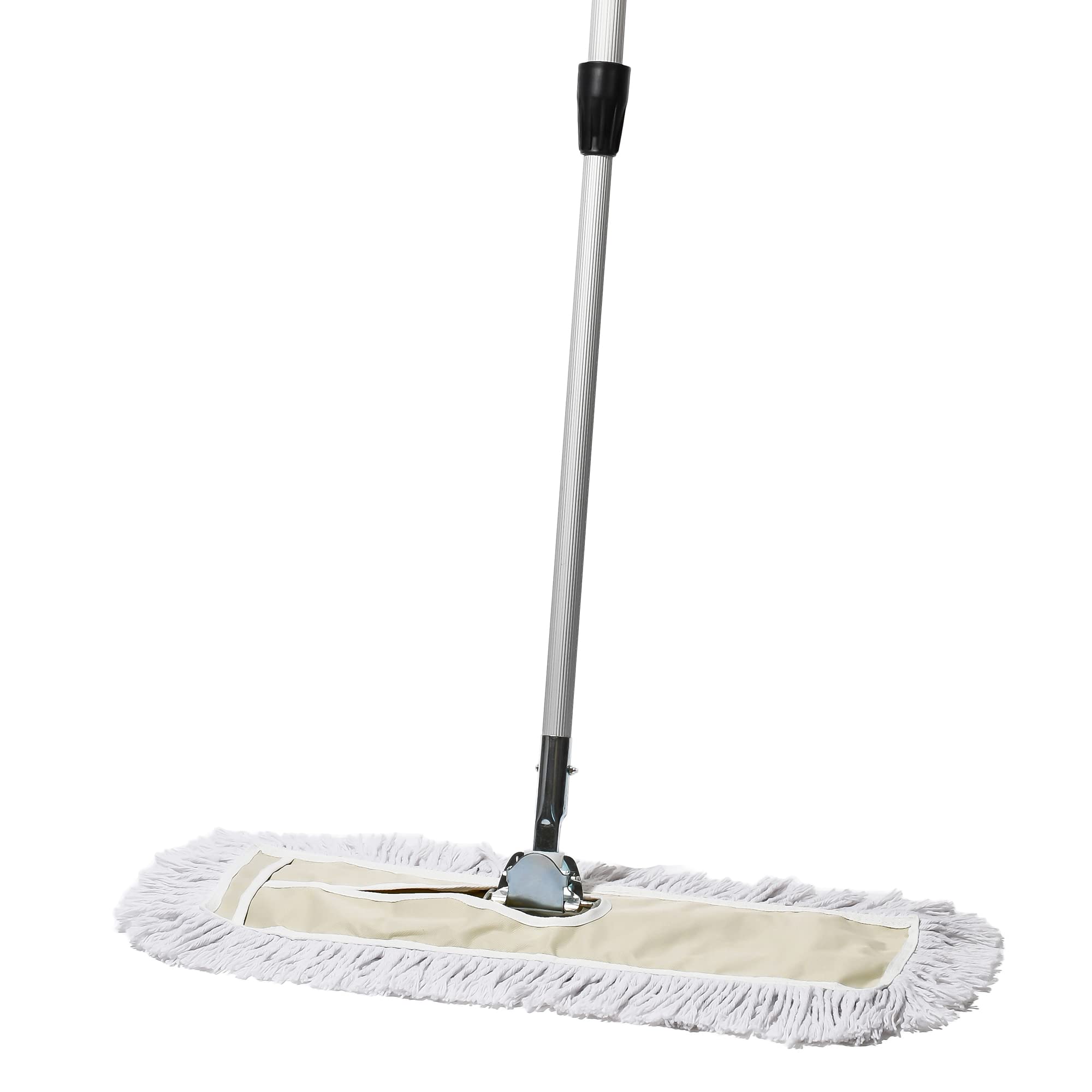 Tidy Tools Commercial Dust Mop - 24 Inch Floor Sweeper for Hardwood, Reusable Cotton Mop Head, Extendable Handle, Dry Mop for Floor Cleaning