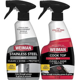 Weiman Stainless Steel Cleaner & Cooktop Daily Cleaner - 12 Ounce - Kitchen Appliance Cleaner Kit