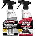 Weiman Stainless Steel Cleaner & Cooktop Daily Cleaner - 12 Ounce - Kitchen Appliance Cleaner Kit