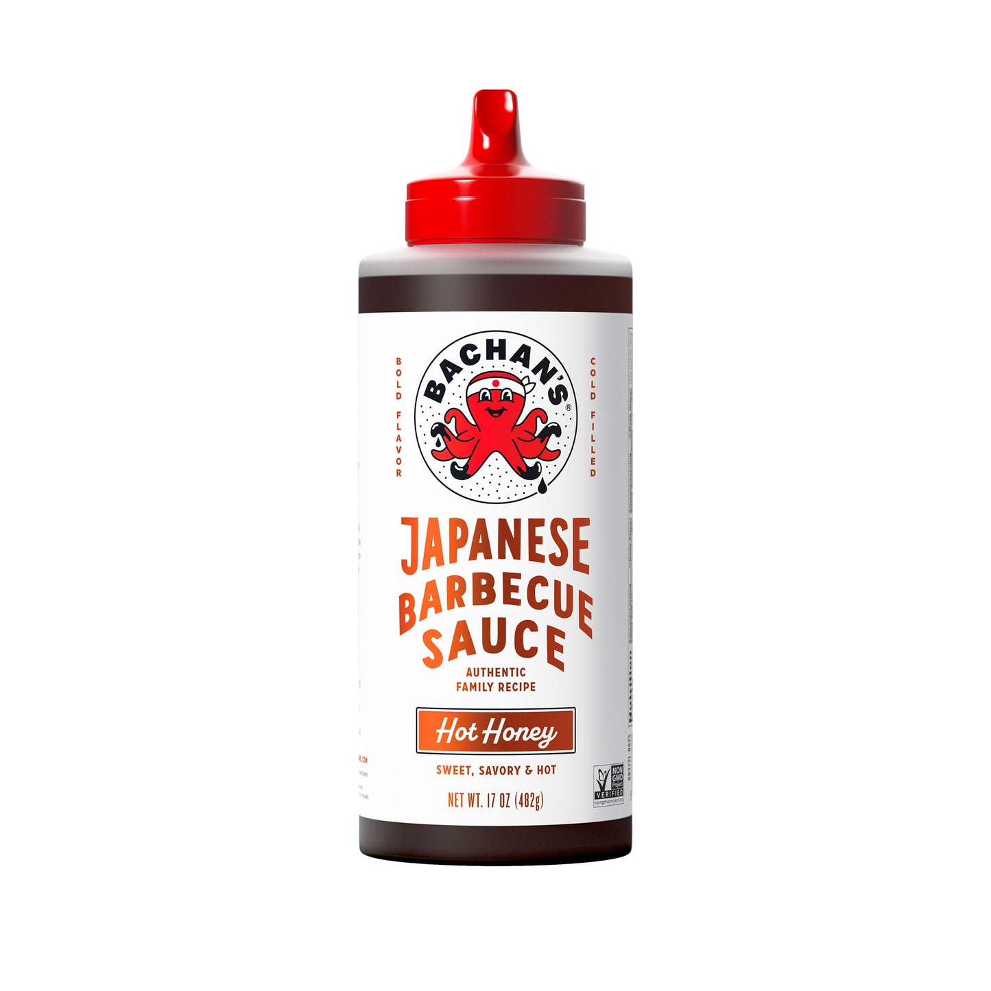 Bachan's Japanese Barbecue Sauce - Hot Honey, 17 Oz Bottle, Cold-Filled, Non GMO, No Preservatives and BPA free - BBQ Sauce for Wings, Chicken, Beef