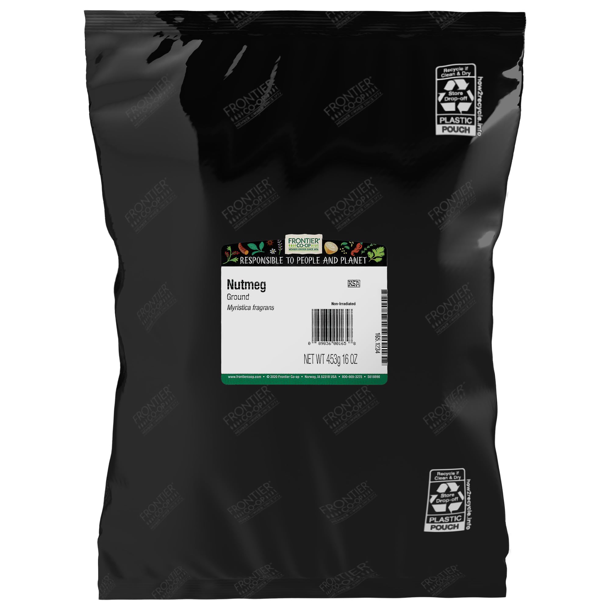 Frontier Co-op Nutmeg Ground, Kosher, Non-irradiated | 1 lb. Bulk Bag | Myristica fragrans Houtt.