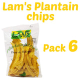 (pack of 06) Lam's Plantain Strips || Tiras de Platano || 2.5oz || 71g || Vegetable Snacks || Healthy & Fresh Snacks || Gluten-free || Banana Chips ||
