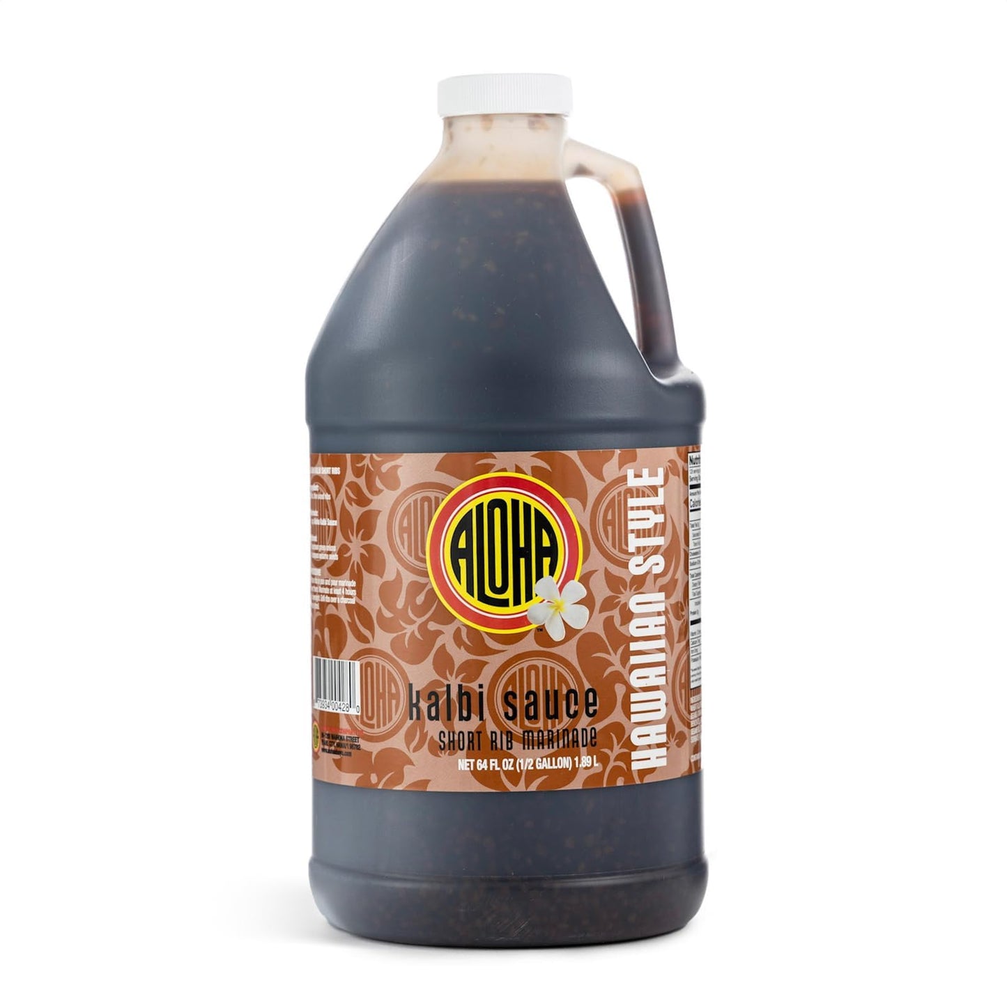 Aloha Shoyu - Kalbi Sauce - Low Sodium Sauce and Flavorful Marinade - Made in Hawaii - 1/2 Gallon Bottle