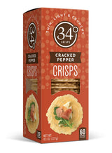 34 Degrees Crisps | Cracked Pepper Crisps | Thin, Light & Crunchy Cracked Pepper Crisps, 3 Pack (4.5oz each)