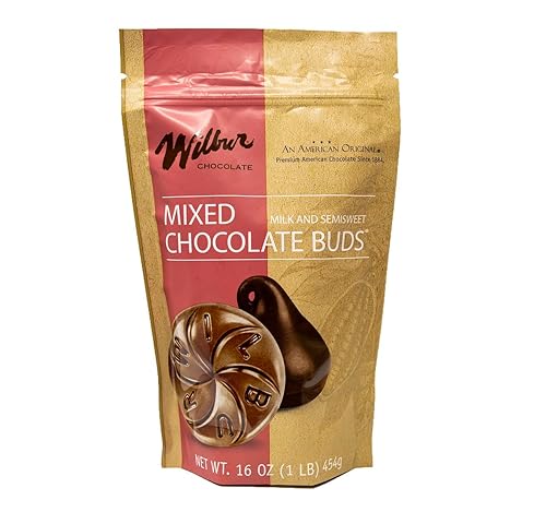 Wilbur Buds Dark Semi Sweet Chocolate & Milk Chocolate (8 oz. of each) 1 lb. # 19034