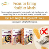 Apexy Organic Shirataki Konjac Noodle with Organic Oat Flour 42.24oz 8 Pouches Inside Healthy Diet, Low Calorie, Low-Carb Gluten Free, Vegan, Keto