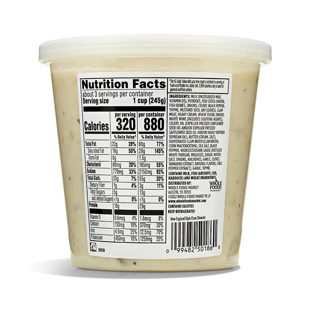 Whole Foods Market Kitchens New England Clam Chowder, 24 OZ
