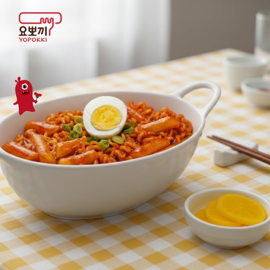 Yopokki Instant Rabokki Cup - Korean Tteokbokki Rice Cakes with Ramen Noodles, Quick & Easy Korean Street Food, Asian Snacks for College Dorms (2