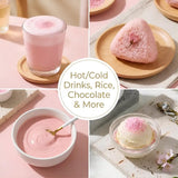 Sakura Powder, 100% Natural Cherry Blossom Flavor, Food Grade, Vegan, for Baking, Tea, Lattes & Desserts, 100g