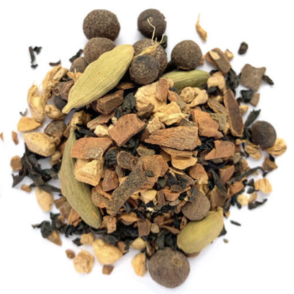 Authentic Indian Masala Chai Loose Leaf Tea 16oz - Over 150 Cups of Black Tea Blend with Cinnamon, Cardamom, Cloves, Ginger, Allspice & Black Pepper