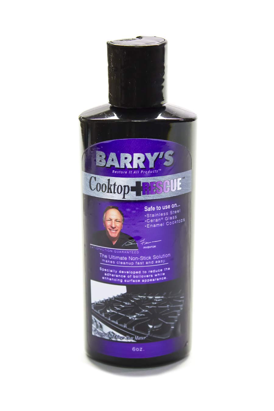 Barry's Restore It All Products - Cooktop Rescue (6oz.) | Penetrating, breathable SEALER that protects glass, porcelain and stainless cooktops. CLEANS