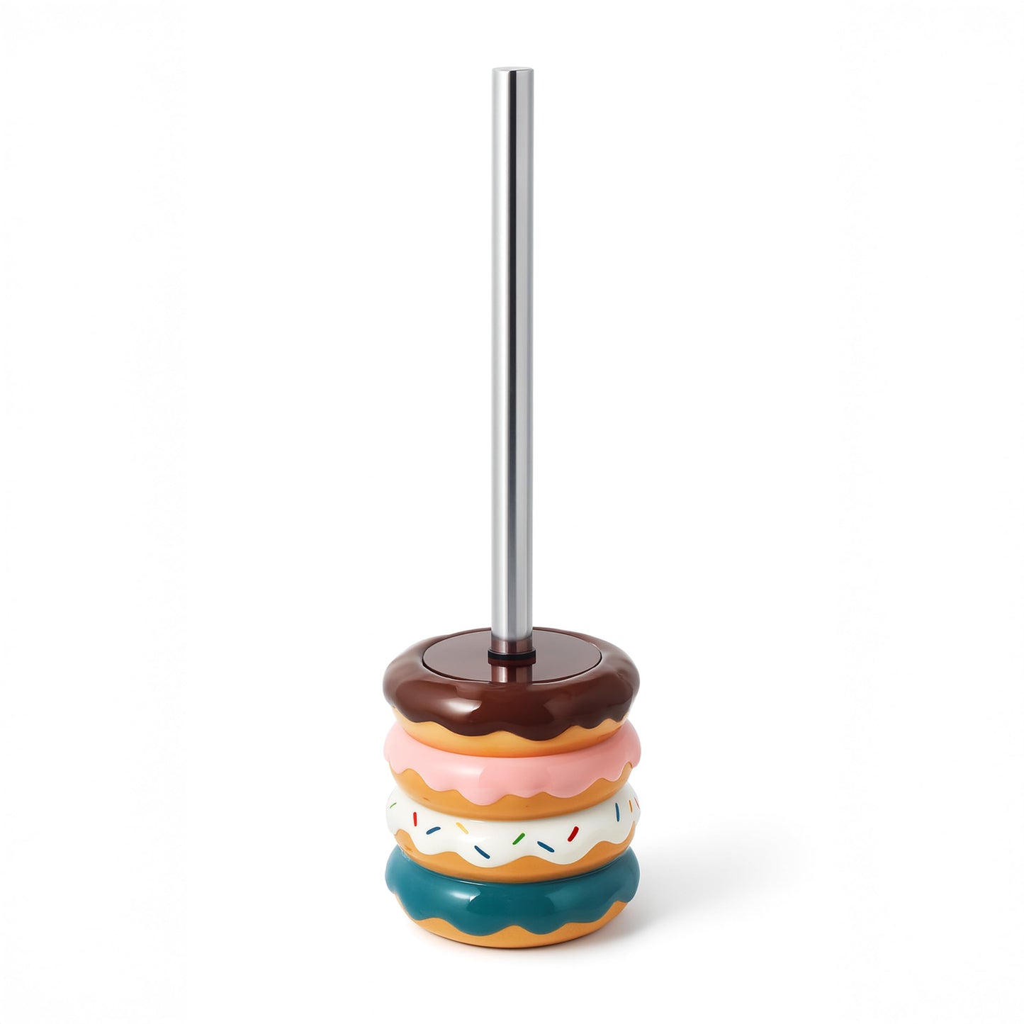 Deep & Sturdy Toilet Bowl Brush with Holder - Doughnut Bowl Brush - Durable Scrubbing - Toilet Cleaners - Household Essentials - Bathroom Cleaner