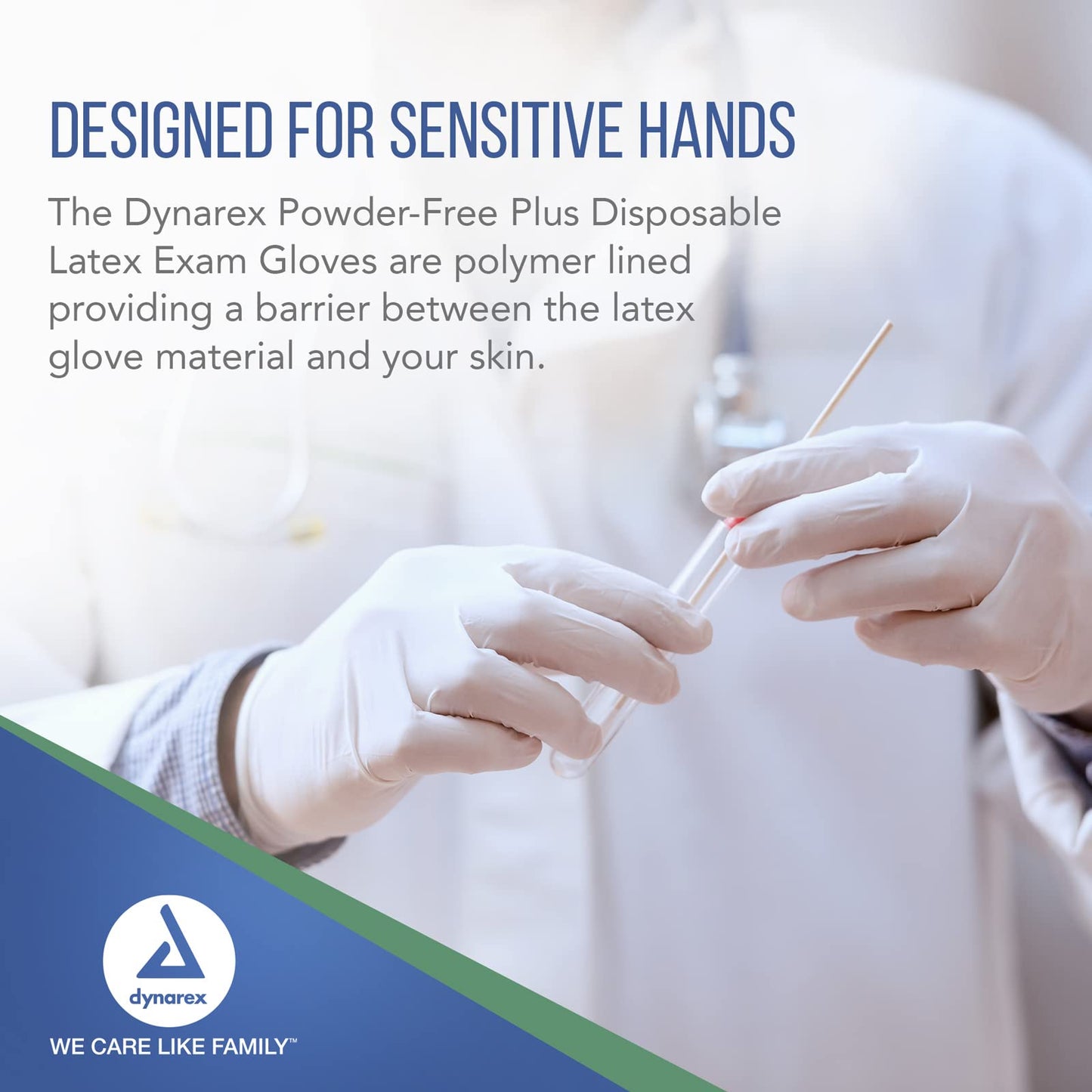 Dynarex AccuTouch Disposable Latex Exam Gloves, Powder-Free, For Sensitive Hands with Textured Palms, Used by Professionals, Bisque, Small, 1 Box