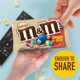 M&M'S Almond Chocolate Candy, Share Size 2.83 oz Bags, Pack of 18, Bulk Chocolate Candy Individually Wrapped