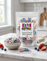 Yogurt Covered Pretzels - 1 lb Bulk Bag - Assorted Fruit Flavors: Blueberry, Raspberry, Strawberry & Vanilla - Sweet & Crunchy Snack