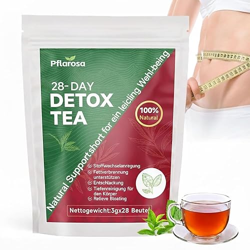 Detox Tea 28 Count, Natural Herbal Tea with Oolong & Green Tea Extract, Yerba Mate & Ginseng - Supports Balanced Diet & Metabolism Boost - Vegan