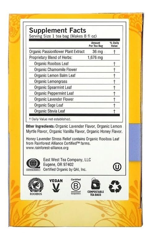 Yogi Tea Herbal Stress Relief, Honey Lavender 16 ct