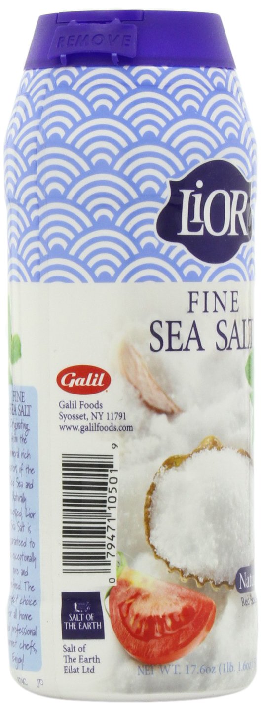 LiOR Fine Sea Salt Shaker Large, 17.6-Ounce Jars (Pack of 15)
