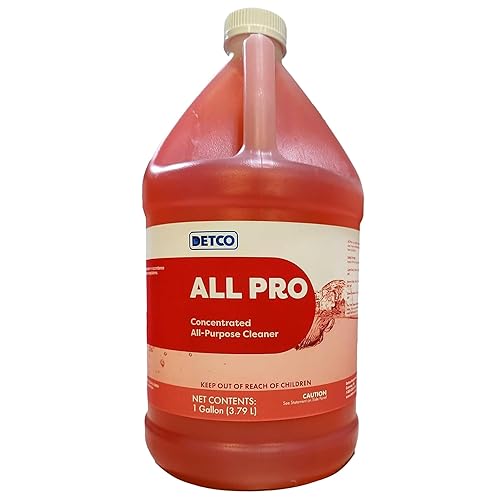 Detco ALL PRO Concentrated All Purpose Cleaner - Biodegradable, Non Toxic, Heavy Duty, Foaming & Streak Free Multi-Surface Solution, 4oz Per Gallon