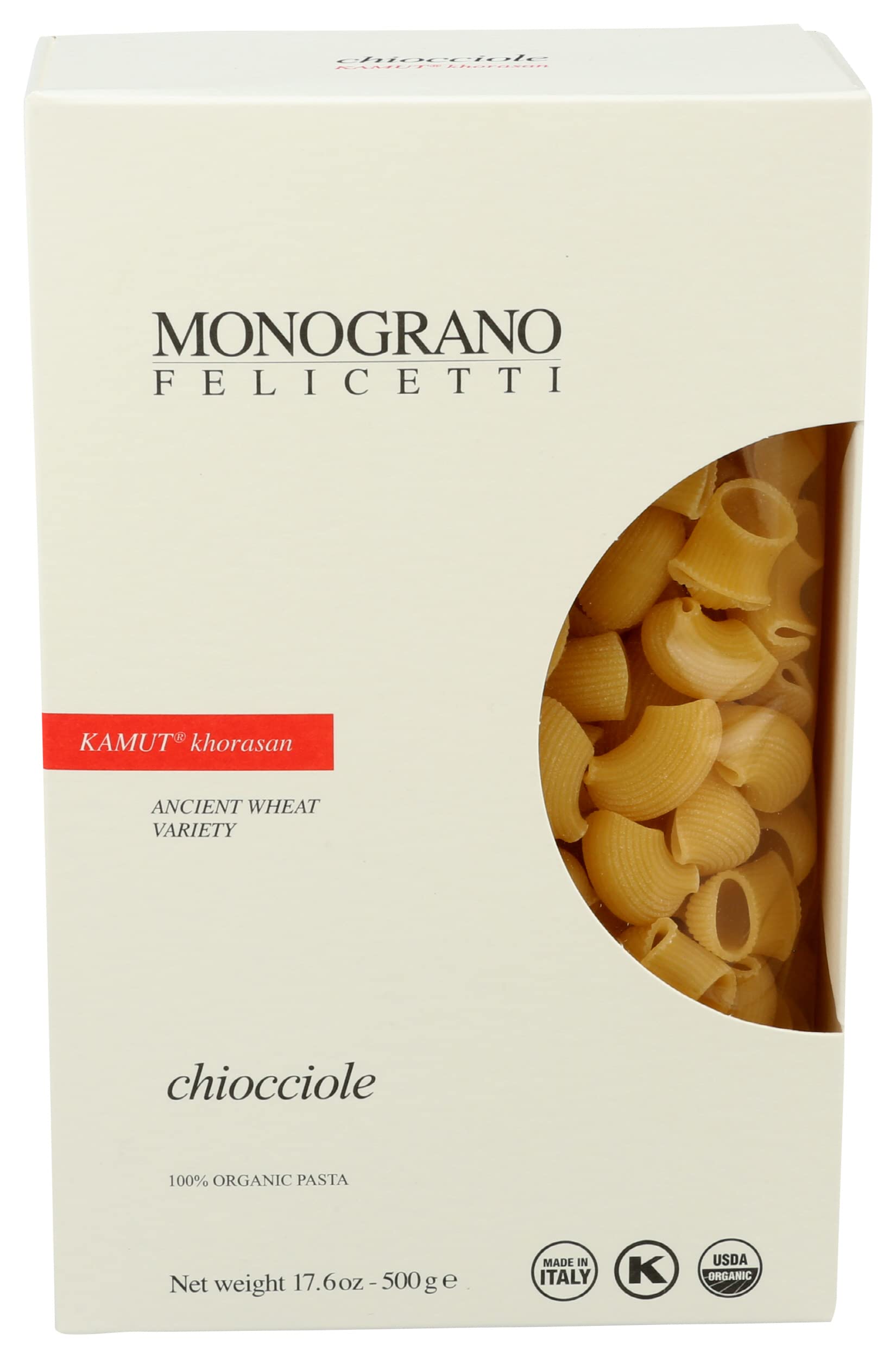 Monograno Felicetti, Pasta Chiocciole Kamut, 17.64 Ounce