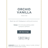 Tea Forte Orchid Vanilla Black Tea Event Box, Bulk Pack of 48 Pyramid Infuser Tea Sachets for All Occasions