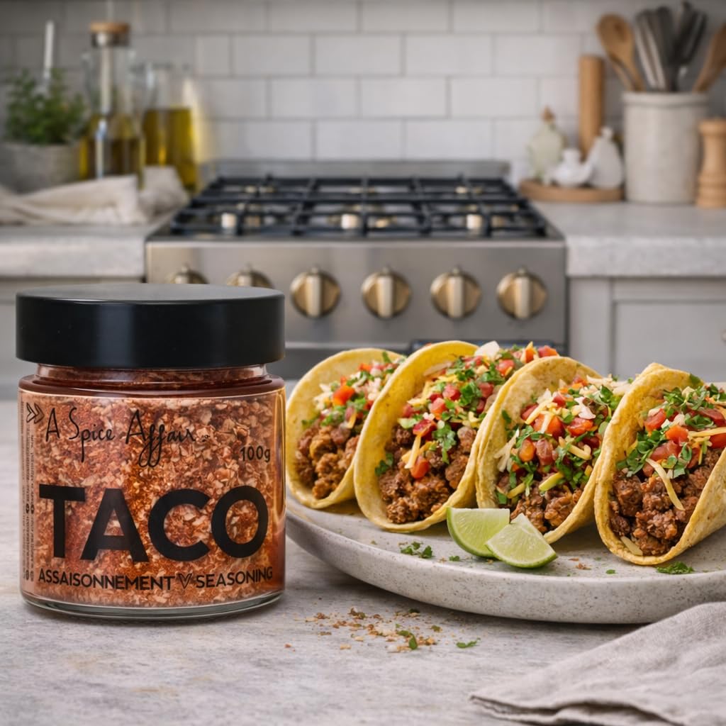 A Spice Affair’s Taco Seasoning | Bold, Savoury & Mexican-Inspired Spice Blend | All-Natural, Non-GMO, Filler-Free | Perfect for Tacos, Burritos