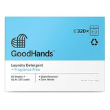 GoodHands Laundry Detergent Sheets - Tough on Stains, Gentle on Skin - Travel Size Laundry Detergent, Unscented, Eco-Friendly & Hypoallergenic - 4