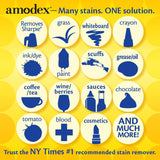 Amodex Ink & Stain Kit with Stain Remover Brushes, Removes Ink, Sharpie, Grease, Food and More, Safe and Effective on Clothes, Leather and Skin