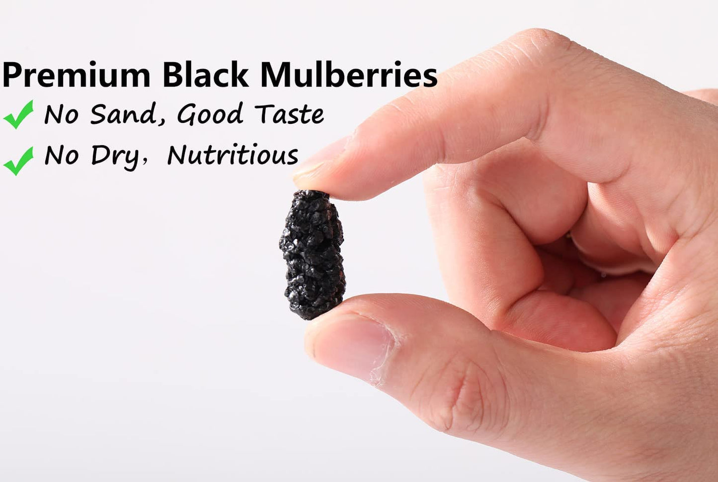 Top Grade Premium Dried Black Mulberries 9 Oz/254g,Big & Delicious,Hand Picked ????.No Sugar Added & No Additives.