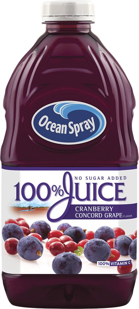 Ocean Spray 100% Juice, Cranberry Concord Grape, 60 Ounce Bottle