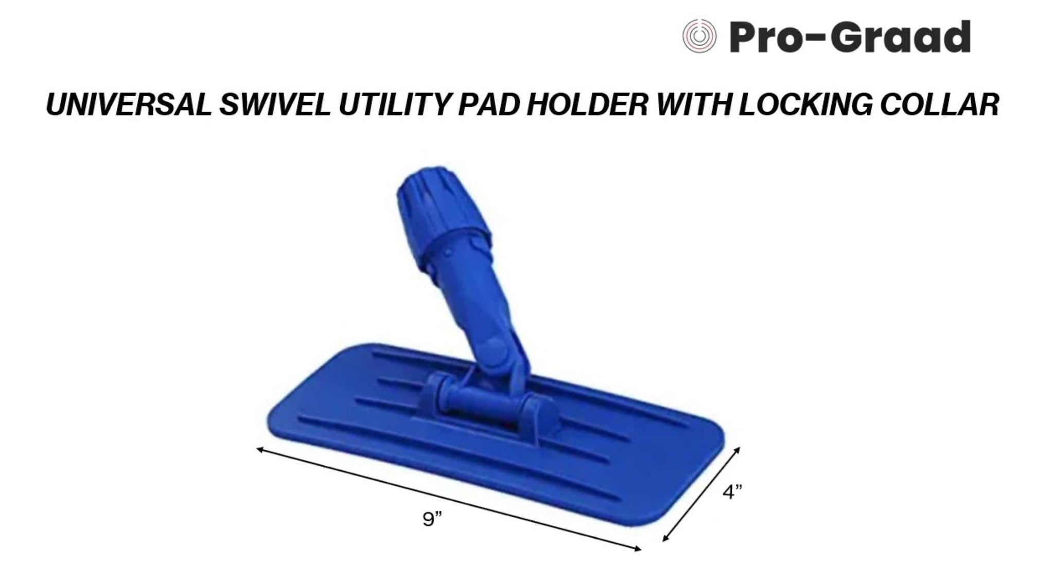 Pro-Graad Universal Swivel Pad Holder with Locking Collar, Swivel Universal Utility Pad Holder for 4.5" x 10" Utility Cleaning Scouring Scrubber Pads