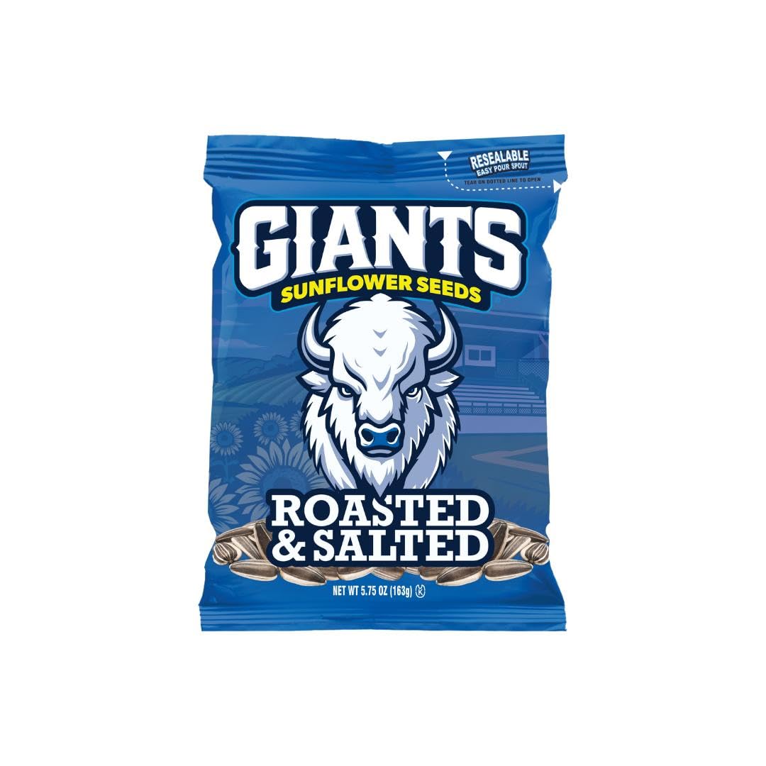 GIANTS Original Sunflower Seeds - Sunflower Seeds to Eat, Sunflower Seeds Bulk, Lightly Salted Sunflower Seeds for Eating, High Protein Snack - 5.75