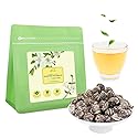 LWXLJMJZC?100g/3.53oz Jasmine Dragon Pearls Loose Leaf Green Tea with Pleasant Jamsine Aroma-Jasmine Tea Suitable For Both Hot And Cold