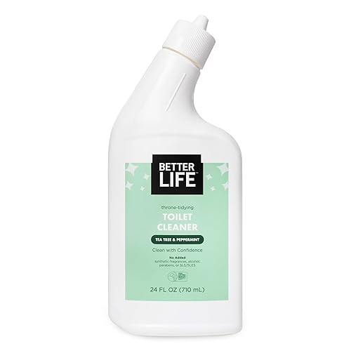 Better Life Toilet Bowl Cleaner - Tea Tree & Peppermint Scent Cleaning Gel - Liquid Bathroom Cleaners for Household - 24oz