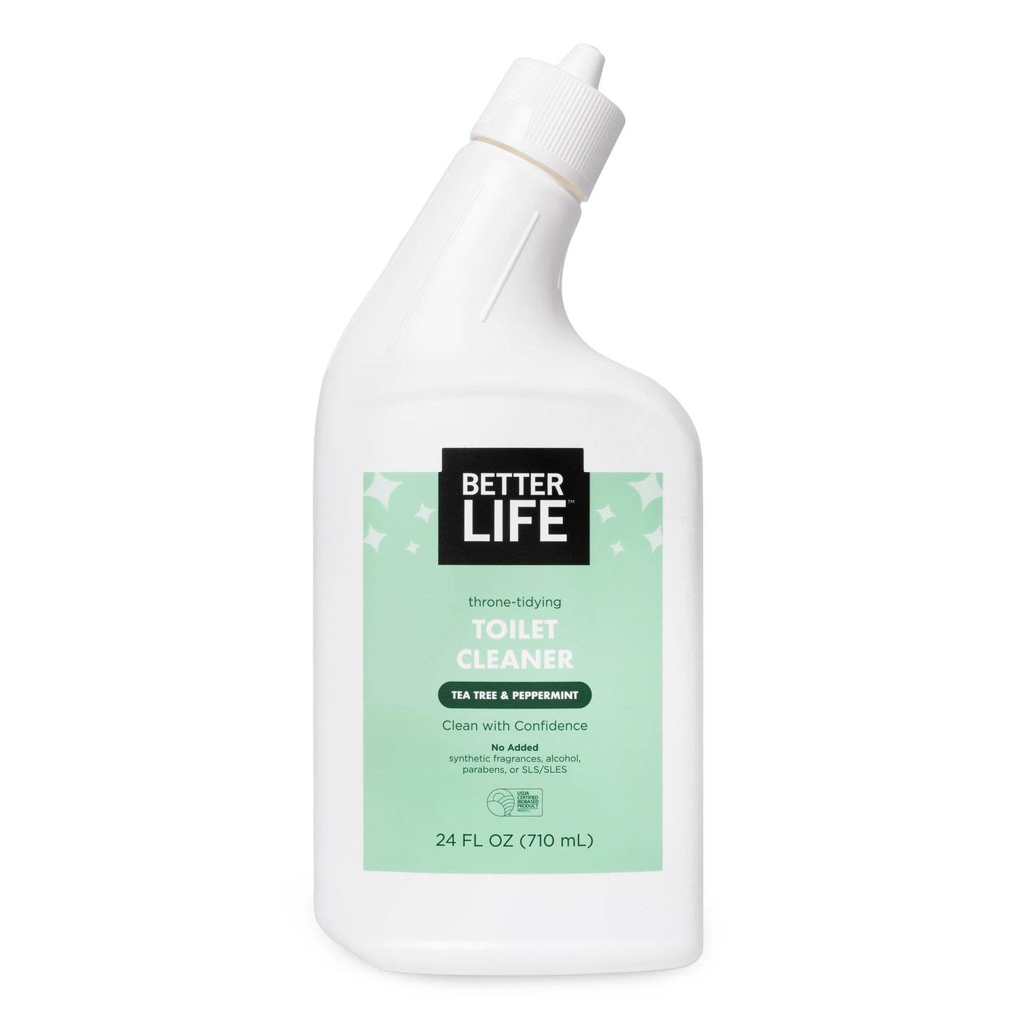 Better Life Toilet Bowl Cleaner - Tea Tree & Peppermint Scent Cleaning Gel - Liquid Bathroom Cleaners for Household - 24oz