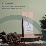 Indian Robusta Premium Ground Coffee Powder, Medium Roast | Smooth & Rich Flavor with Low Acid & High Caffeine | Patio Dried for Gourmet Brewing